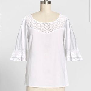 It's the Lace I Could Do Cotton Blouse
